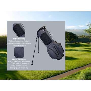 Tall Pines Golf Premium Canvas Hybrid Stand Bag