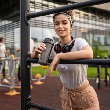 Ysglory 3 Packs Protein Powder Storage Container 4 Stackable Formula Dispenser Portable Protein Powder Travel Container Milk Powder Container to Go for Workout, Fitness, Travel (Gray,White,Blue)