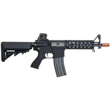 g&g airsoft combat machine m4 raider high-performance full metal gearbox aeg rifle w/ integrated ras and crane stock(Airsoft Gun)