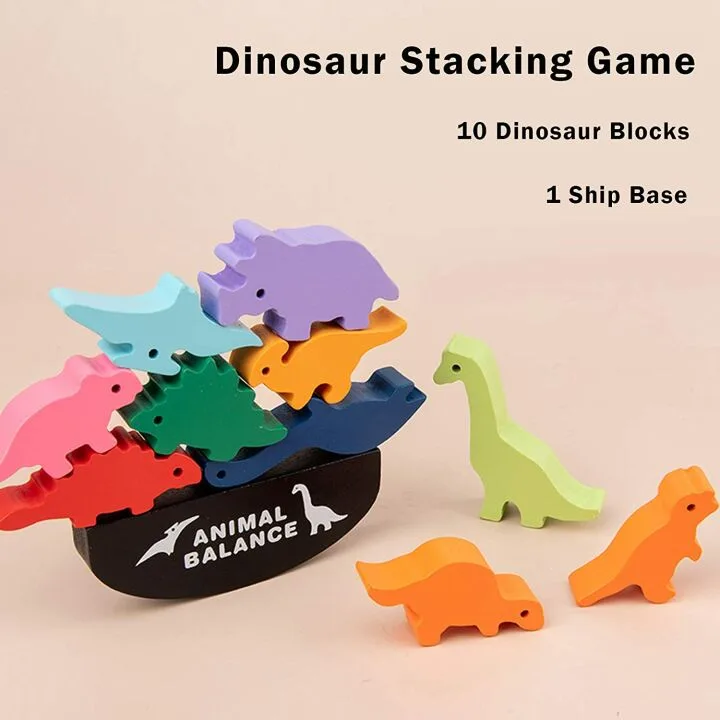 Dinosaur Stacking Toy for Kids 4-7 Years