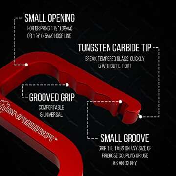 Motis - Snagger Tool for Firefighting, a Powerful Multi Tool Firefighter Gear, Firefighter Tools, Red