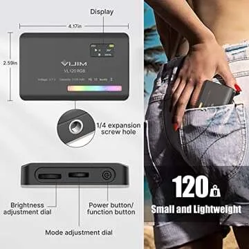 VIJIM VL120 RGB Video Light for Photographers and Vloggers