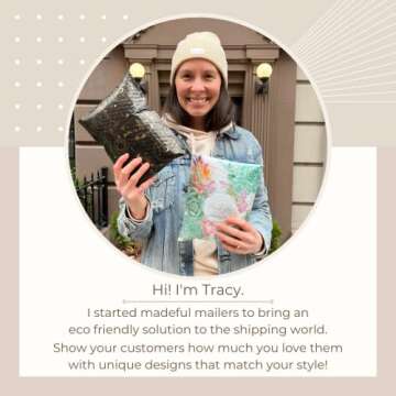 Madeful Biodegradable Poly Mailers - 10x13 (75 Pack) Shipping Bags for Clothing - Eco Friendly Packaging - Cute Poly Mailer Envelopes for Small Business - Pink Psychedelic Swirl