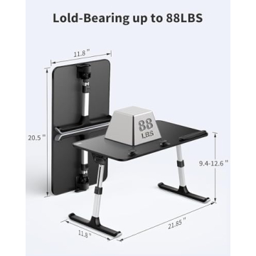 SAIJI Laptop Desk for Bed: Ergonomic & Adjustable Stand