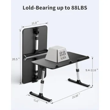 SAIJI Laptop Desk for Bed: Ergonomic & Adjustable Stand