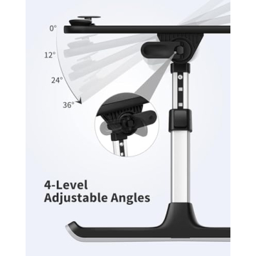 SAIJI Laptop Desk for Bed: Ergonomic & Adjustable Stand