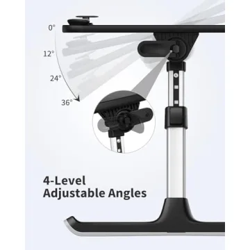 SAIJI Laptop Desk for Bed: Ergonomic & Adjustable Stand