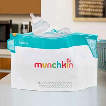 Munchkin® Sterilize™ Microwave Bottle Steam Sterilizer Bags, 30 Uses per Bag, 6 Pack