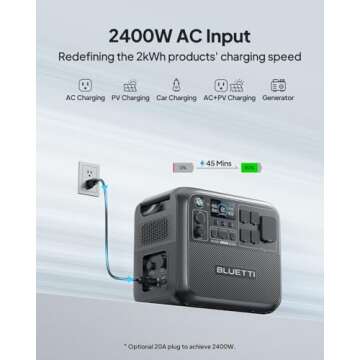 BLUETTI AC200L Power Station with Solar Panel Included