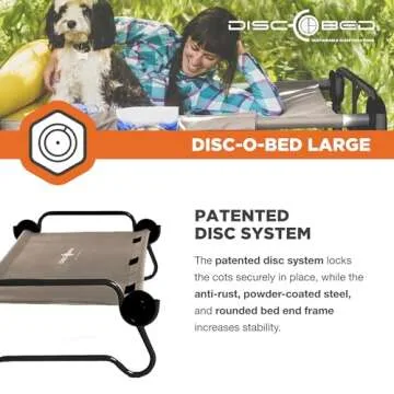 Disc-O-Bed Cam-O-Bunk Bed Large for Camping Comfort