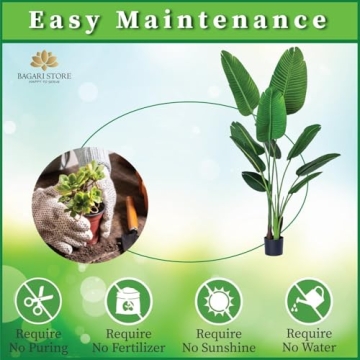 5 Foot Artificial Bird of Paradise Plant for Stunning Decor