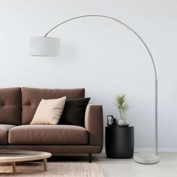 Adjustable Arc LED Floor Lamp - Stylish Home Lighting Solution