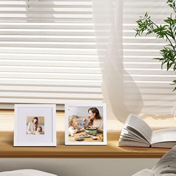 Egofine 8x8 Picture Frames - Elegant Solid Wood Set