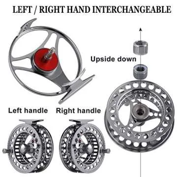 Sougayilang Fly Fishing Rod and Reel Combo, 4 Pieces Ultra Lightweight Portable Fly Rod and CNC Machined Aluminum Alloy Reel Complete Starter Package with Rod Bag-#5/6