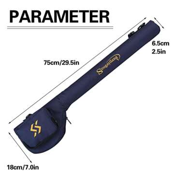 Sougayilang Fly Fishing Rod and Reel Combo, 4 Pieces Ultra Lightweight Portable Fly Rod and CNC Machined Aluminum Alloy Reel Complete Starter Package with Rod Bag-#5/6