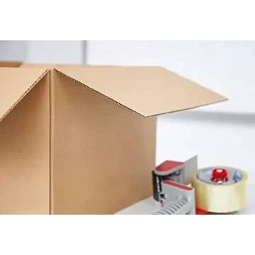 Secure Seal - 10x4x4 Pack of 50 Corrugated Cardboard Packing Shipping Mailing Moving Carton Boxes