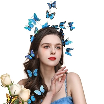 Gionforsy Butterfly Fascinator Headband for Tea Parties and Costumes