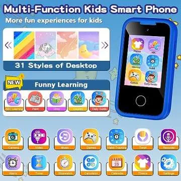Kids Smart Phone for Boys, Christmas Birthday Gifts for Boy Girl Age 3-10 Kids Toys Cell Phone, 2.8"...
