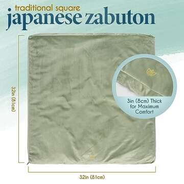 Florensi Meditation Pillow & Zabuton Mat Bundle - Ocean Abyss