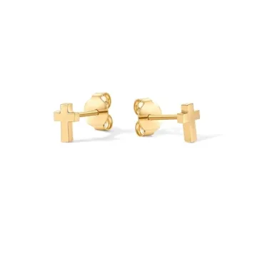 PAVOI Mini Cross Stud Earrings - Elegant & Hypoallergenic