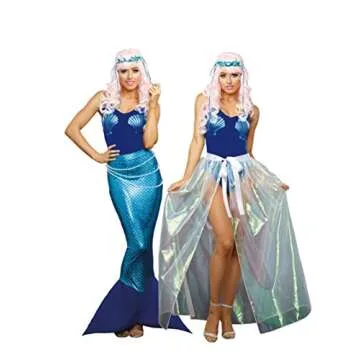 Dreamgirl Women's Mermaid Costume Bra for Themed Events