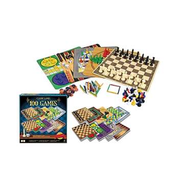 Merchant Ambassador: Classic Games, Enjoy 100 Different Games, Includes 5 Double-Sided Playing Board...