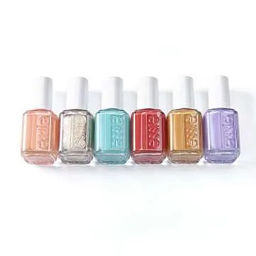 Essie Nail Polish - Glittering Gold Mosaic on Down, Summer 2020 Collection, 0.46 Fl Oz