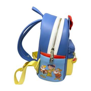 Loungefly Disney Snow White and the Seven Dwarfs Cosplay Womens Double Strap Shoulder Bag Purse