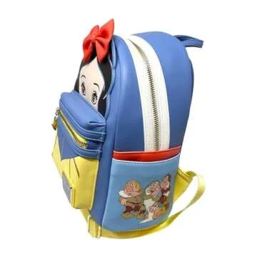 Loungefly Disney Snow White and the Seven Dwarfs Cosplay Womens Double Strap Shoulder Bag Purse