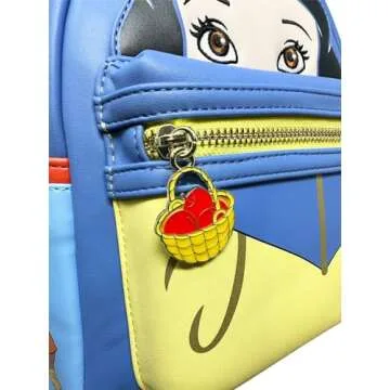 Loungefly Disney Snow White and the Seven Dwarfs Cosplay Womens Double Strap Shoulder Bag Purse