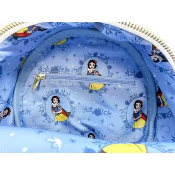 Loungefly Disney Snow White and the Seven Dwarfs Cosplay Womens Double Strap Shoulder Bag Purse