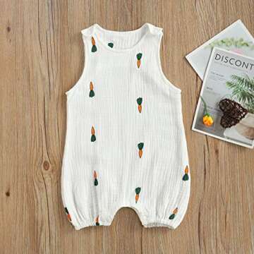 Newborn Baby Sleeveless Cactus Print Romper, Comfort & Style! (6-12M)