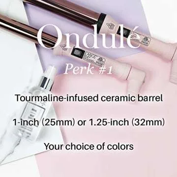 L’ANGE HAIR Ondulé Ceramic Curling Wand for Beach Waves