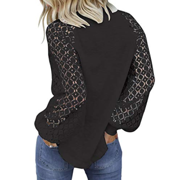 MIHOLL Long Sleeve Lace Blouse - Elegant & Versatile Style