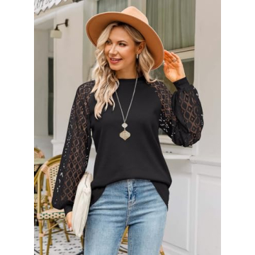 MIHOLL Long Sleeve Lace Blouse - Elegant & Versatile Style