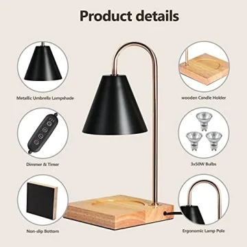 Ingeware Candle Warmer Lamp with Timer and Bulbs