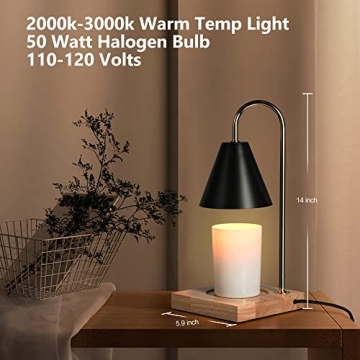 Ingeware Candle Warmer Lamp with Timer and Bulbs