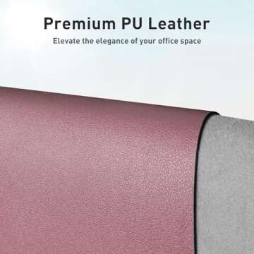 Aothia Leather Desk Pad Protector, Mouse Pad, Office Desk Mat, Non-Slip PU Leather Desk Blotter, Lap...