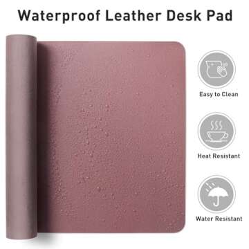 Aothia Leather Desk Pad Protector - Stylish & Durable Mat