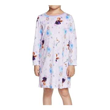 Disney Girls' Frozen 2 3-Pack Nightgown, FROZEN MAGIC 2, 6