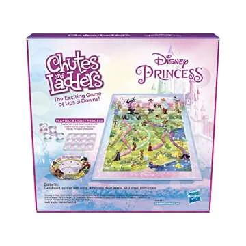 Hasbro Gaming Chutes and Ladders Disney Princess Edition Board Game | Preschool Games for Boys & Gir...