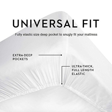 Luxurious Twin XL Sheet Set - 100% Egyptian Cotton, 400TC, Light Grey