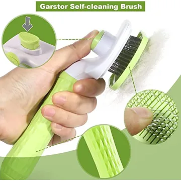 Garstor Self-Cleaning Dog and Cat Brush for Effortless Grooming
