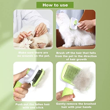 Garstor Self-Cleaning Dog and Cat Brush for Effortless Grooming