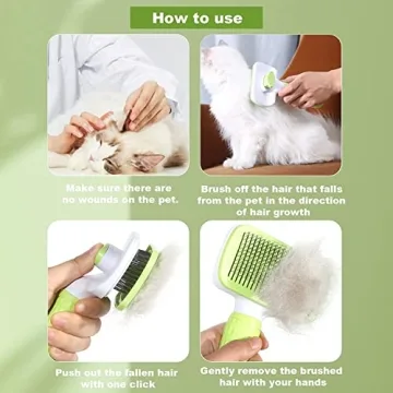 Garstor Self-Cleaning Dog and Cat Brush for Effortless Grooming