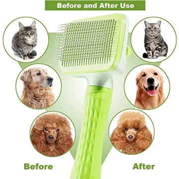 Garstor Self-Cleaning Dog and Cat Brush for Effortless Grooming