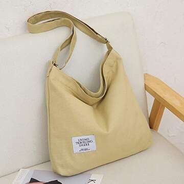 Covelin Retro Canvas Shoulder Bag for Everyday Use