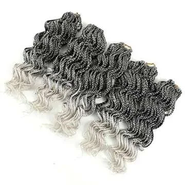 Goddess Box Braids in Silver Grey 14 Inch Crochet Hair