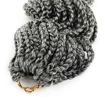 Goddess Box Braids in Silver Grey 14 Inch Crochet Hair