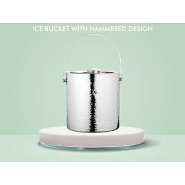 Insulated Ice Bucket with Lid for Parties and Events